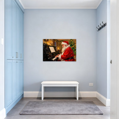 Christmas Santa Playing Piano Christmas Scene