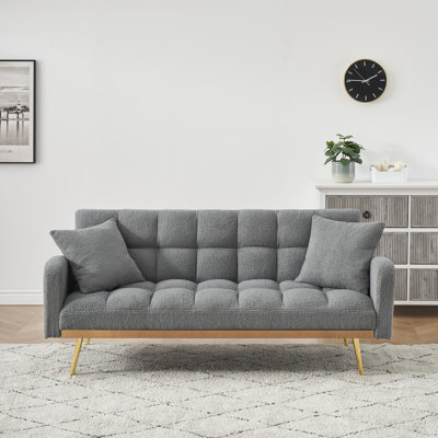 Rinor Upholstered 69'' Reclining Sleeper Sofa