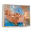 «Blue and Brown Luxury Abstract Fluid Art II», reproduction d'art sur toile moderne-67239323-67239329