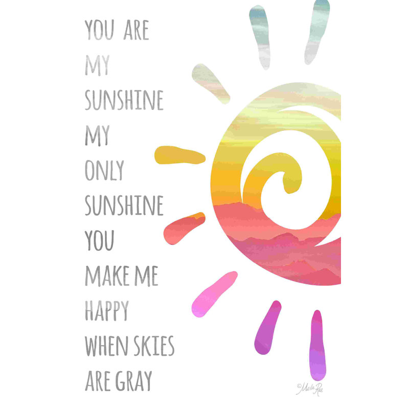 You Are My Sunshine 2886794, Wrapped Canvas, No, H 18 po x l 12 po