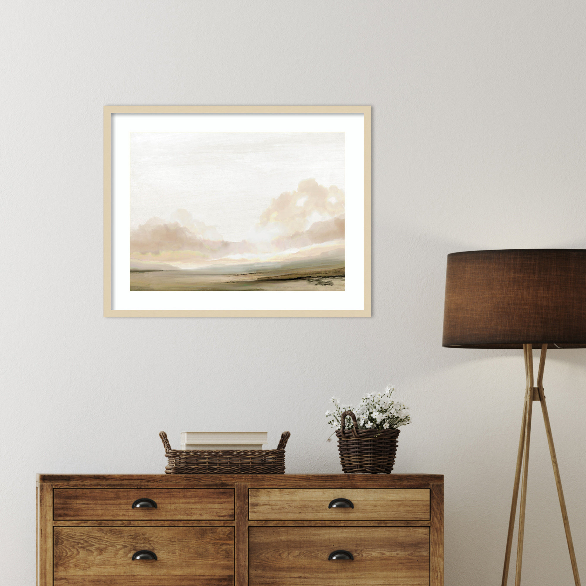 Southern Landscape by Dan Hobday, 26" H x 33" W x 1" D, Brown