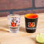 4 pièces en céramique et verre 2 oz Ensemble de tasses, Bengals de Cincinnati