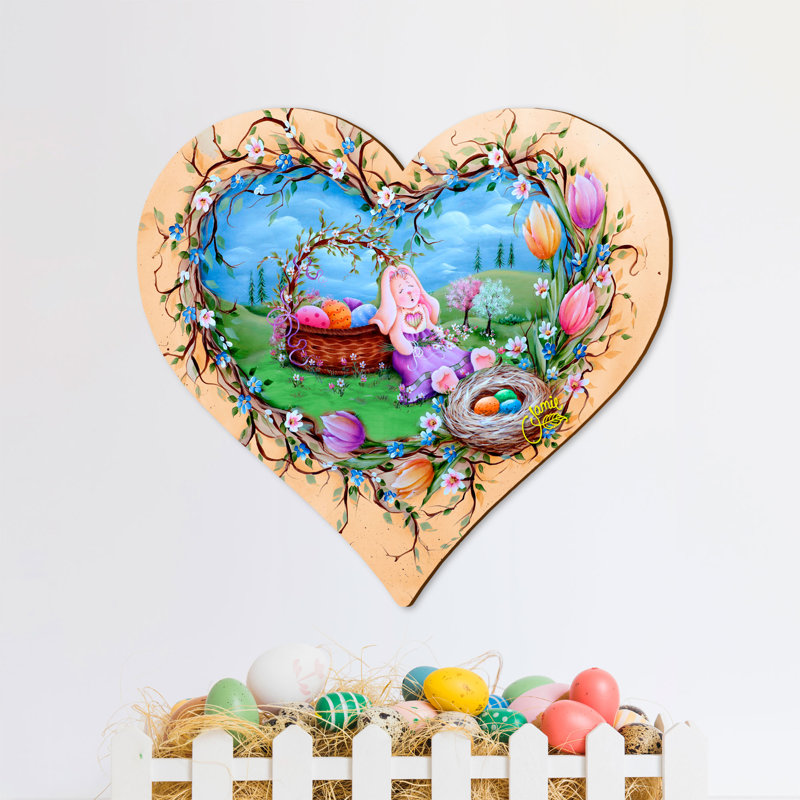 Porte de Pâques «Lapin de Pâques» par J. Mills-Price | Décor de Pâques - 8457706H-MP