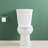 White Elongated Two-Piece Toilet, Comfort ADA Height 17", Powerful 1.28 GPF Flush-126815978-126815979