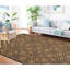 Tapis beige / noir à motif géométrique-21412041