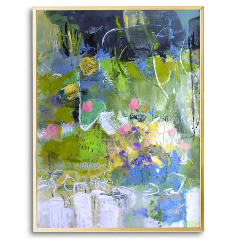 Phenom par Elizabeth Chapman - Peinture, Toile avec cadre flottant or, Pas de tapis, H 42 po x l 32 po