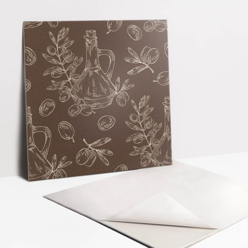 Sabrina 30cm x 30cm PVC Mosaic Tile in Brown