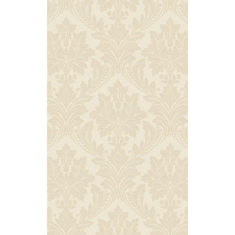 Rouleau de papier peint à motif floral damassé Somaya 33 pi x 21 po, Métallique
