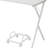 L-shape White Dressing Desk With Stable Metal Frame And Functional Top Space Computer Table Support-2098557398