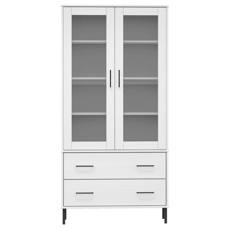 Landowski 172.5cm H x 85cm W Solid Wood Standard Bookcase, White
