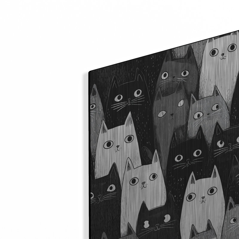  «Kitty Litter» par Rich Monet, art mural en métal, 16 po x 24 po, H 24 po x l 16 po
