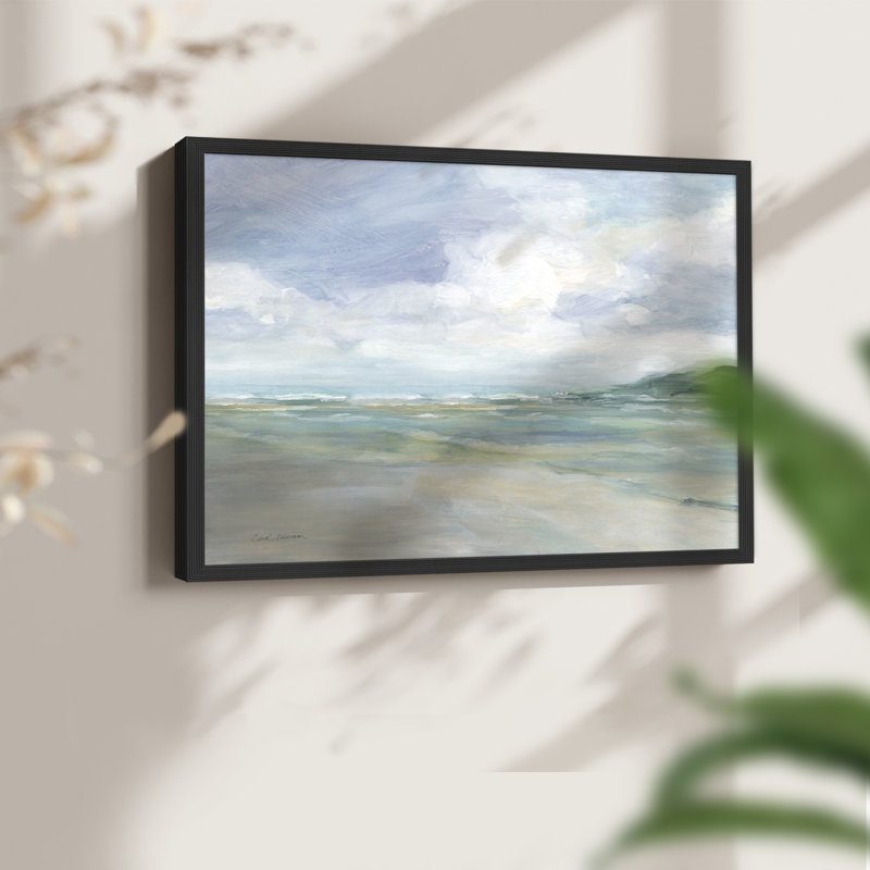 Wet Sandy Beaches - Imprimé encadré - Restickable, H 11 po x l 14 po, Noir