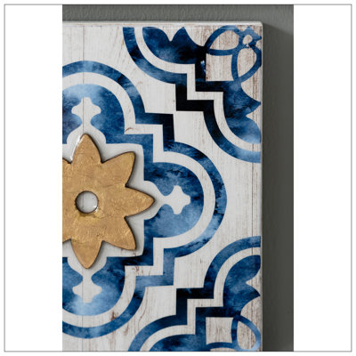 S/4 Abstract Blue, White, And Wall Decor Accents