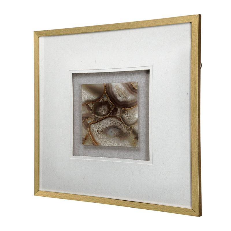 23.6X23.6" Remi Agate Shadow Box Wall Art