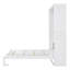 Lit escamotable double pleine grandeur avec tablettes de rangement, blanc, lit pliant compact pour les petites pièces-1748151706-1748151709
