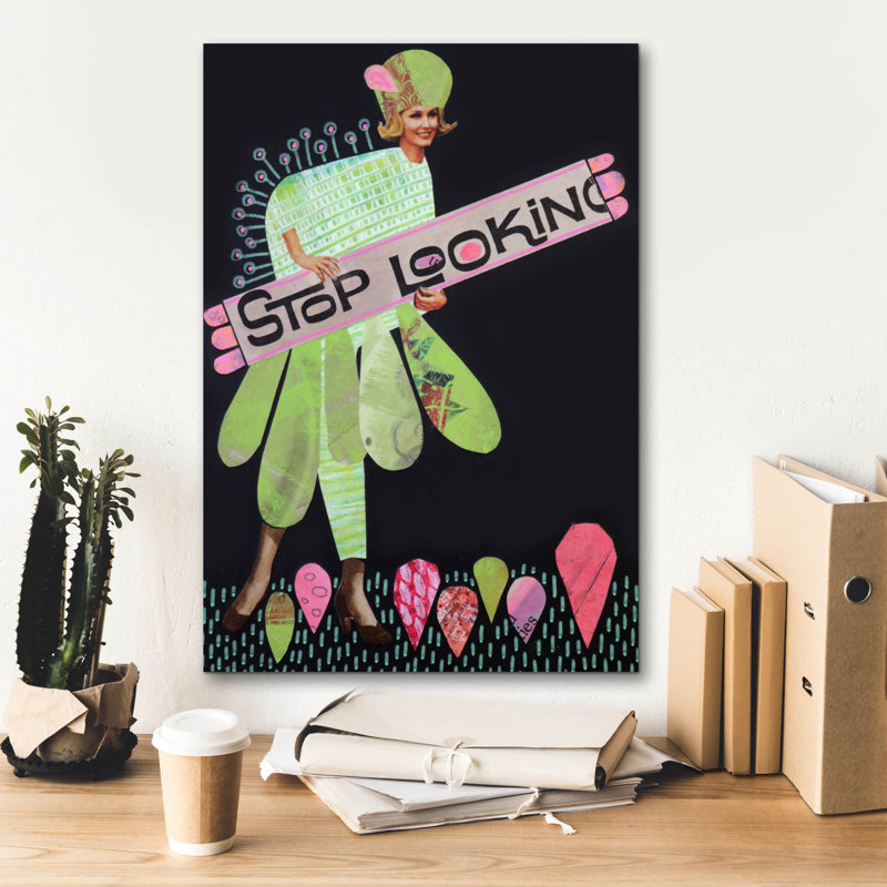  «Stop Look» par Bebe Keith, art mural sur toile, 18 po x 26 po