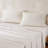 Pleat Cotton Sheets French Oak 4 Piece Set King-116543526-116543529