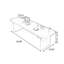 Bureau debout blanc rectangulaire en bois massif-674621831