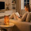 Lampe de table champignon multicolore en verre de style Murano avec gradateur-969134695