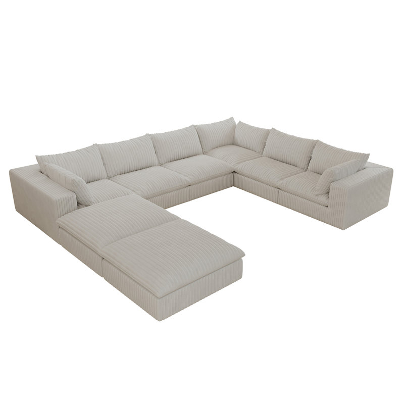 Canapé 157,6 po Cloud, Blanc