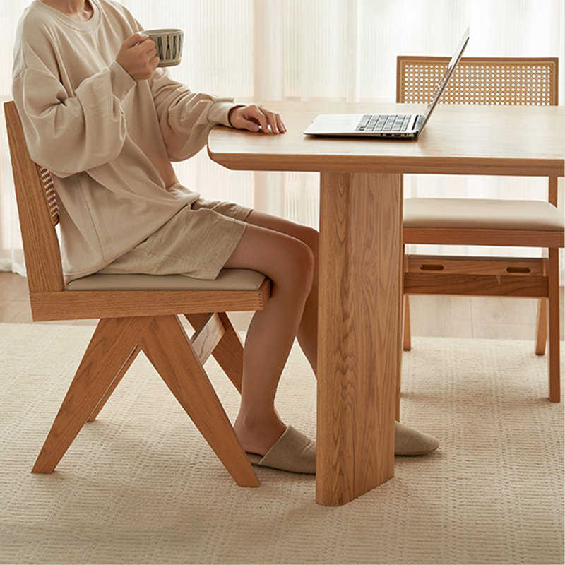 Table de salle à manger Burlywood, H 29,53 po x L 62,99 po x l 31,5 po