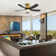 42 Inch Flush Mount Ceiling Fans With LED Light 22W And Remote Control 5 ABS Fan Blades For Bedroom Patio