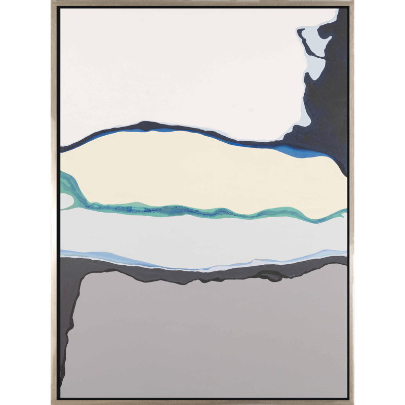 Entre les deux - peinture sur toile à cadre flottant, H 48 po x l 36 po