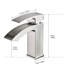 Robinet de lavabo de salle de bain en nickel brossé - Valve à cartouche avec finition noir mat moderne en alliage d'aluminium et