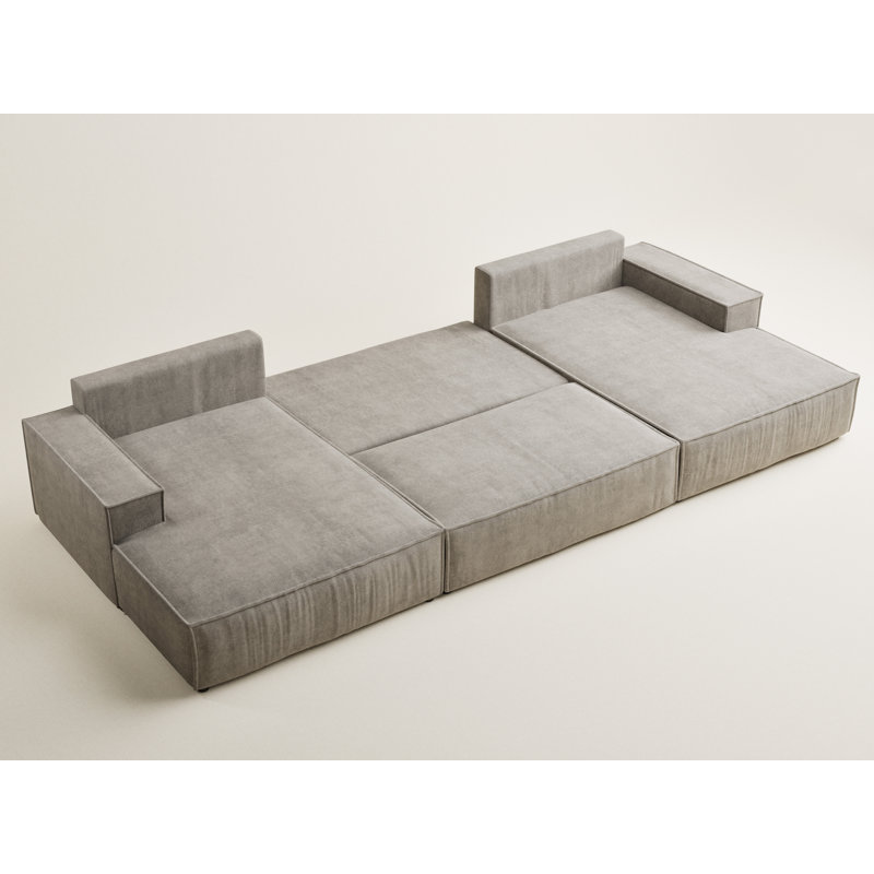 6 Seater Reclining Corner Sofa , Brown
