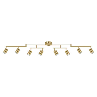 8-Light Gold Modern LED Track Lighting Fixture