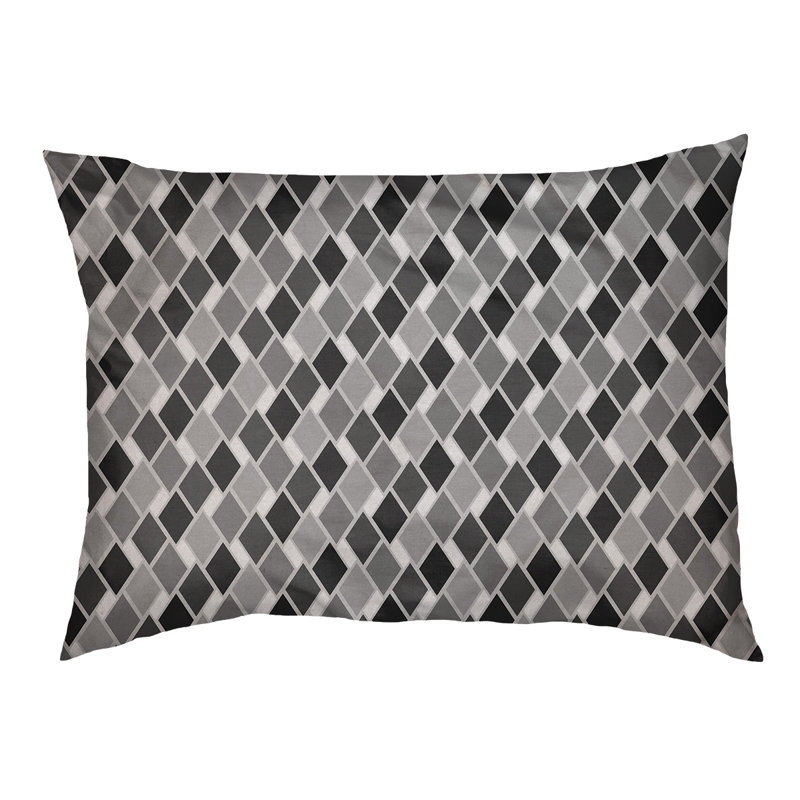 Coussin de diamants rétro Byrge, Très grand (l 52 po x P 42 po x H 17 po), Gris