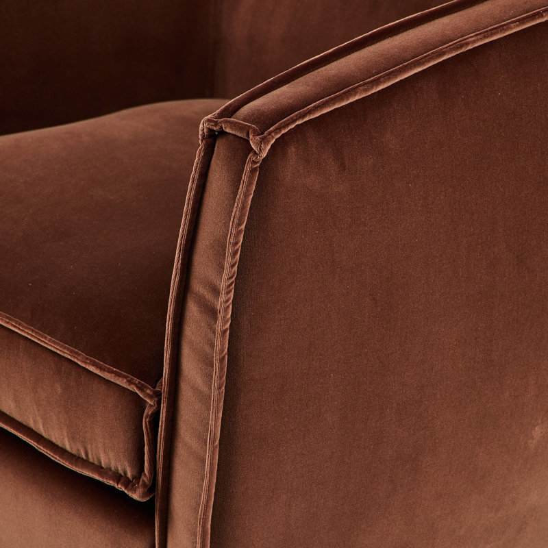 Rashi Swivel Chair-Surrey Olive, Surrey Auburn
