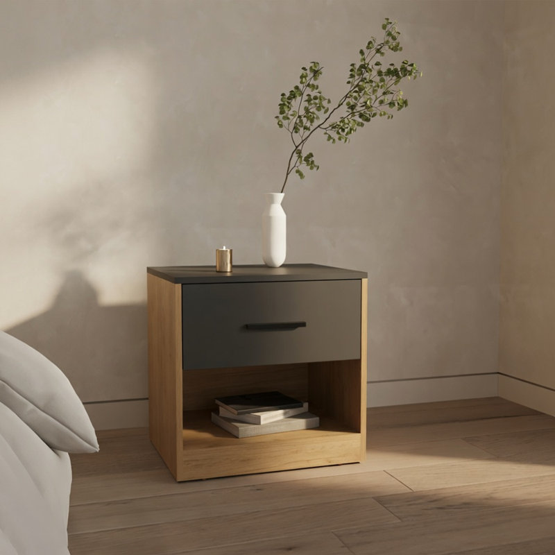 Table de chevet, 1 porte, 1 tablette