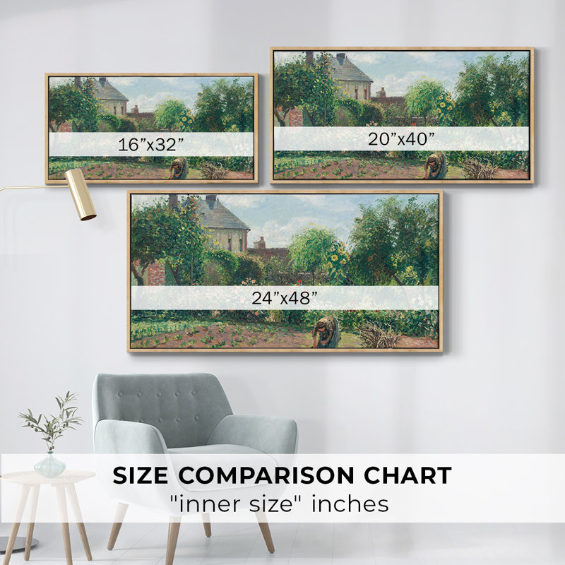 «Landscape Series» -CCCLLXXIV- Toile tendue avec châssis tendue, prête à être accrochée, H 25 po x l 49 po, Naturel
