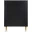 Commode contemporaine à 5 tiroirs avec détails dorés, commode 1 pièce pour chambre à coucher, unité de rangement en bois, noir-1273543341