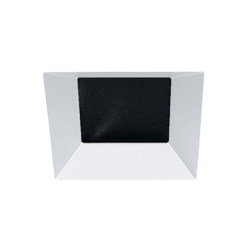 White Aluminum 3.5" Square LED Recessed Trim