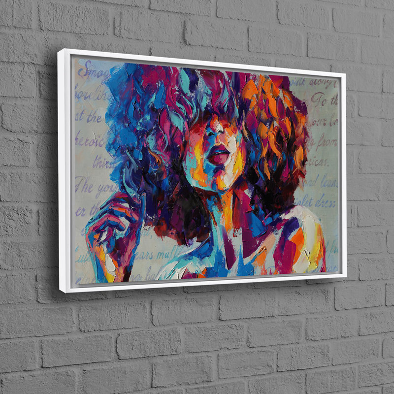 Impression de femme afro sur toile de coton, idéale pour décorer une chambre de fille moderne et offrir un cadeau personnalisé