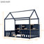 Lit jumeau simple avec solutions de rangement à DEL et tablettes utiles - Éclairage de rangement bleu marine-1263551942