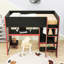 Lit de jeu Loft avec bureau, garde-robe et éclairage à DEL-296417569