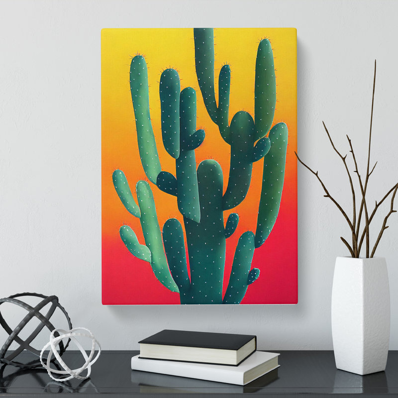 Colourful Cactus Cacti Vol.1 - Wrapped Canvas, 50cm H x 35cm W x 3cm D