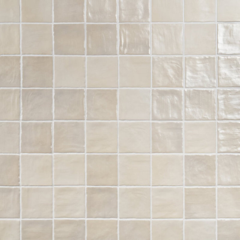 Montauk 4x4 Mixed Finish Ceramic Tile, Cream