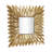 Metal Radial Leaf Brown Wall Mirror