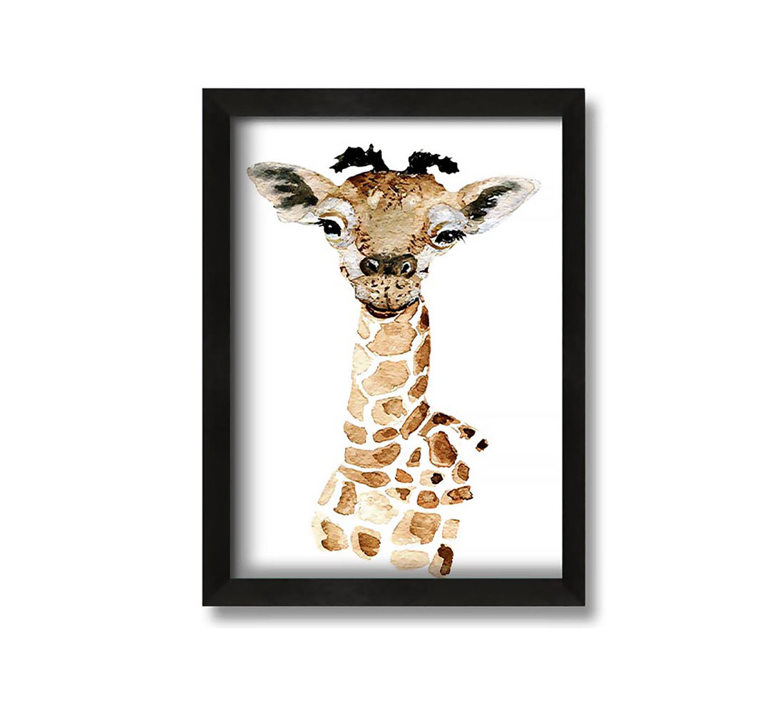 Gerahmtes Leinwandbild Giraffe Beauty