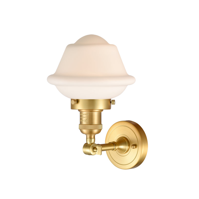 Gaspard Dimmable Bath Sconce, Satin Gold, Matte White Cased, 6 Watt Vinage LED Bulb