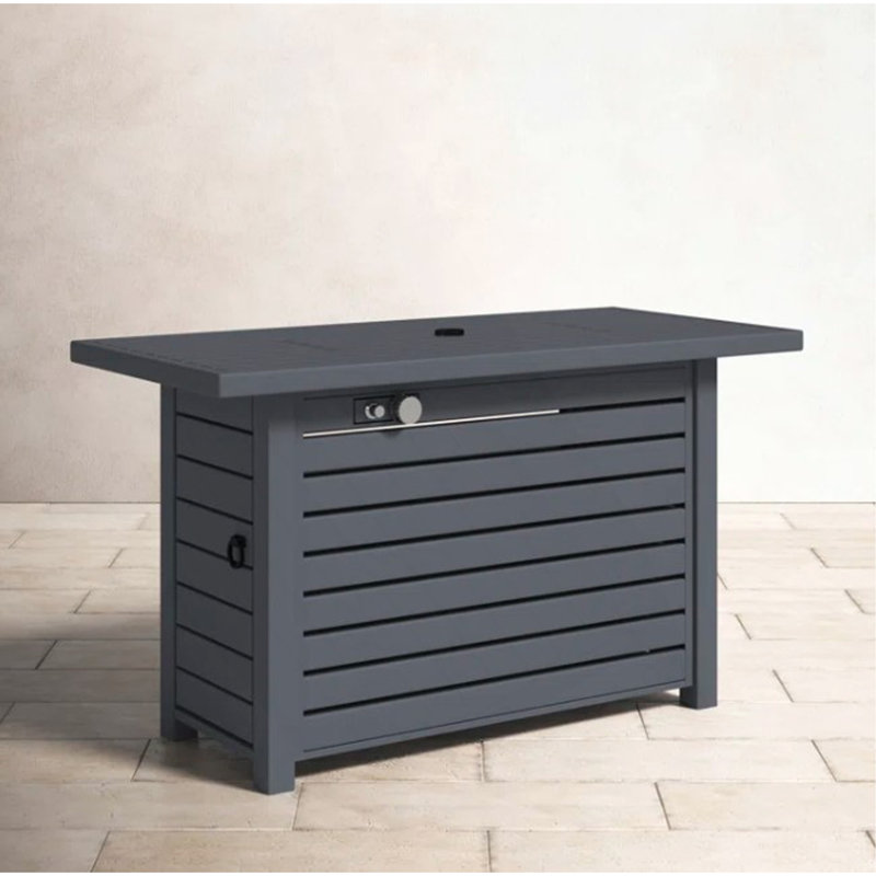 Table de foyer d'extérieur en acier au propane / gaz naturel avec couvercle