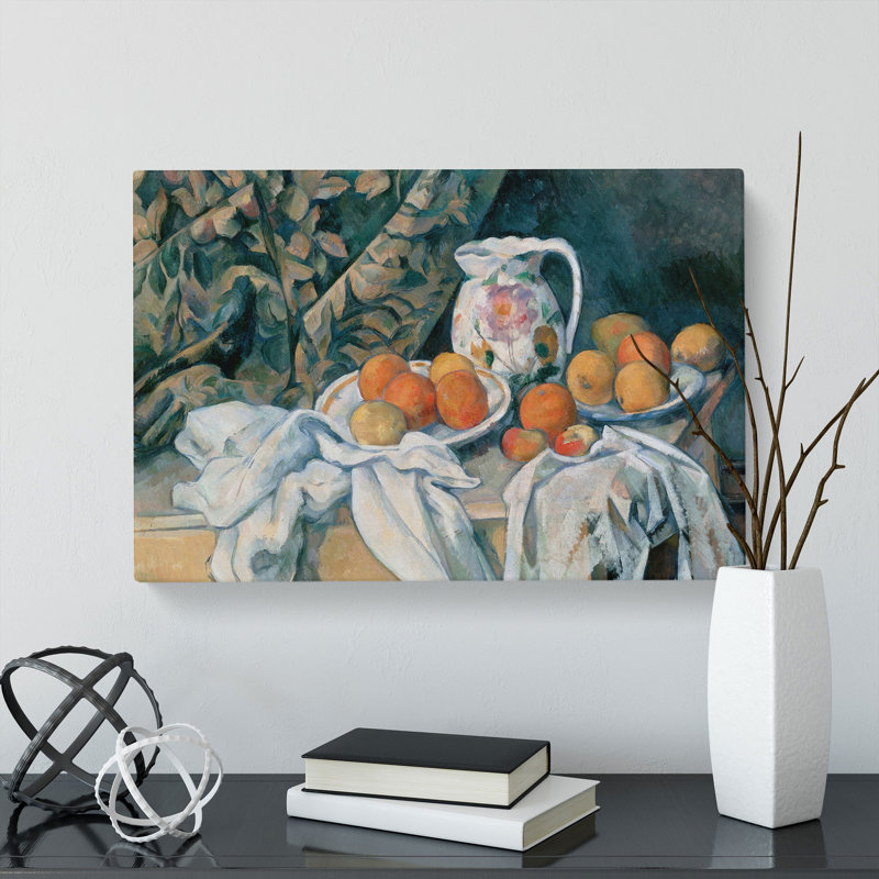 Still Life With Fruit Vol.3 by Paul Cezanne - Wrapped Canvas Painting, 35cm H x 50cm W x 3cm D