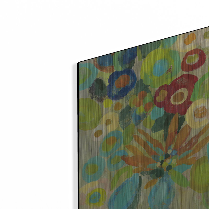Art mural en métal luxueux «Flower Market I» par Silvia Vassileva, 24 po x 12 po, H 12 po x l 24 po