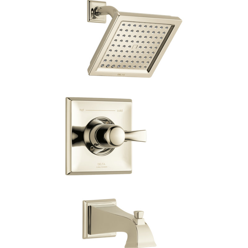 Robinet de baignoire et douche à fonction simple Dryden ™, Nickel poli brillant