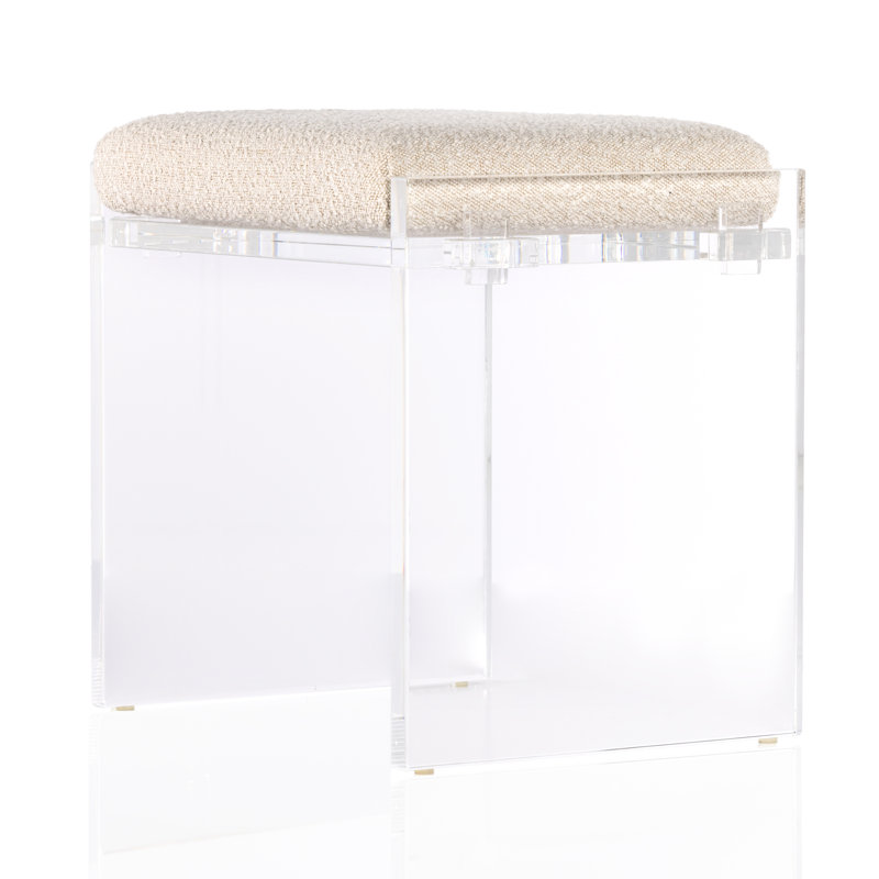Gerrard Upholstered Accent Stool, Knoll Beige