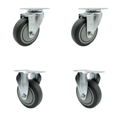 Rubbermaid Cube Utility Truck Quiet Replacement Caster Set
